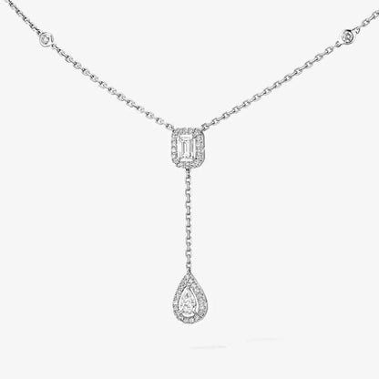 [Polaidi Jewelry]Gold Diamond Tie Necklace