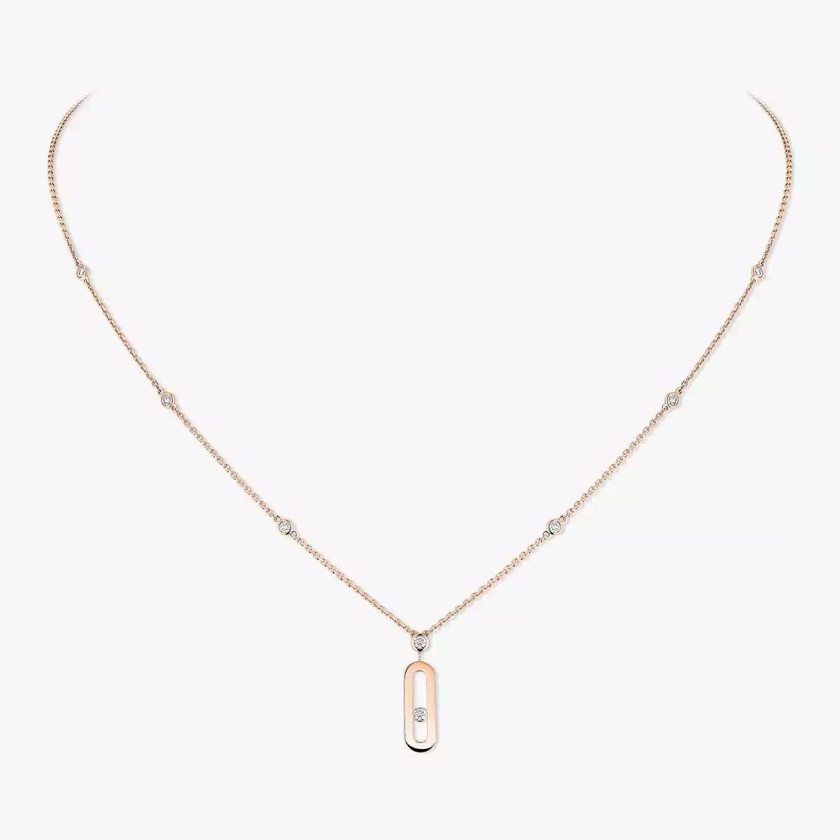 [Polaidi Jewelry] Move Uno Gold Diamond Long Necklace