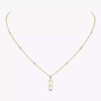 [Polaidi Jewelry] Move Uno Gold Diamond Long Necklace