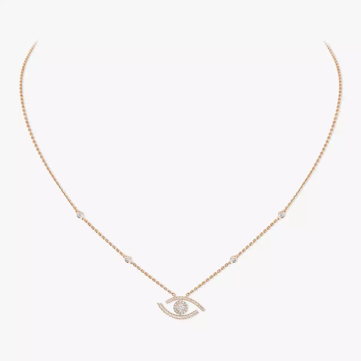 [Polaidi Jewelry]Pave_ Diamond Necklace Lucky Eye