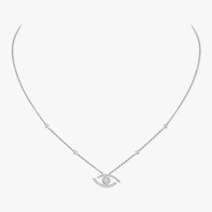 [Polaidi Jewelry]Pave_ Diamond Necklace Lucky Eye