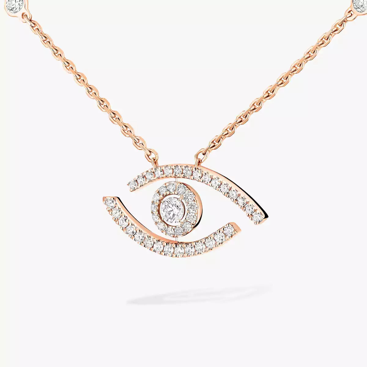 [Polaidi Jewelry]Pave_ Diamond Necklace Lucky Eye