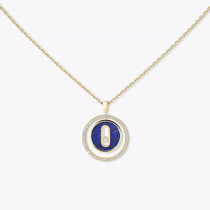 [Polaidi Jewelry]Lucky Move Diamond Necklace in Rose Gold and White Mother-of-Pearl