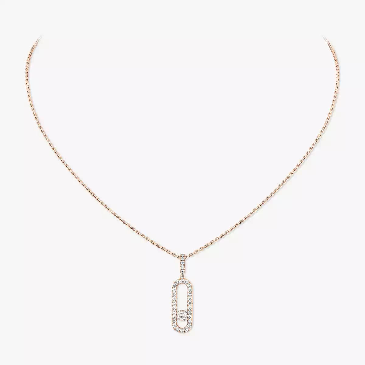 [Polaidi Jewelry]Move Uno Diamond Necklace in Rose Gold