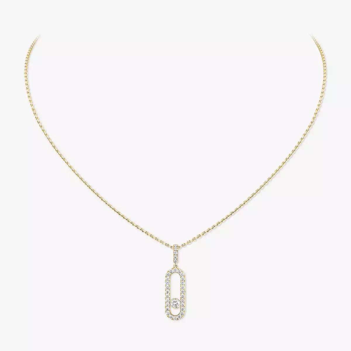 [Polaidi Jewelry]Move Uno Diamond Necklace in Rose Gold