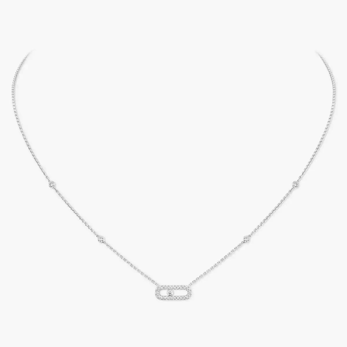 [Polaidi Jewelry]Diamond Necklace Move Uno