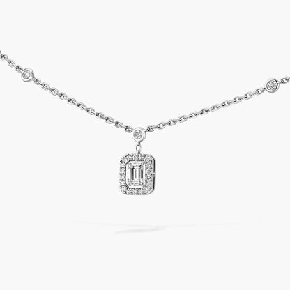 [Polaidi Jewelry]My Twin Diamond Necklace in Silver
