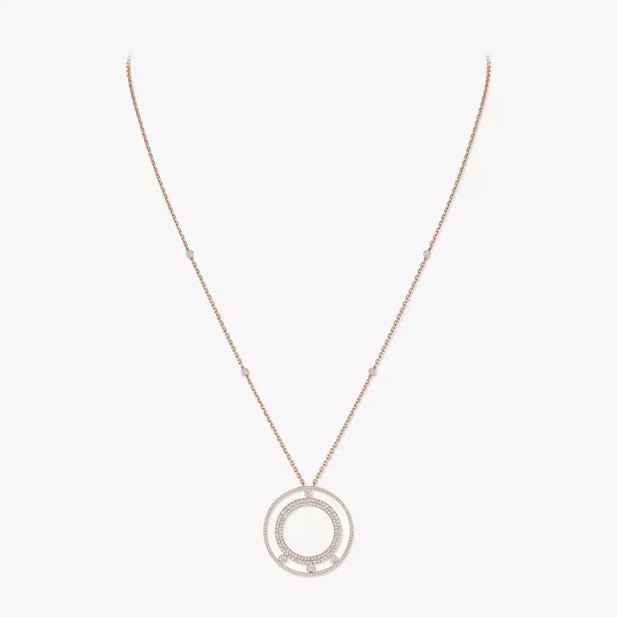 [Polaidi Jewelry]Move Romane Long Pave_-Set Diamond Necklace