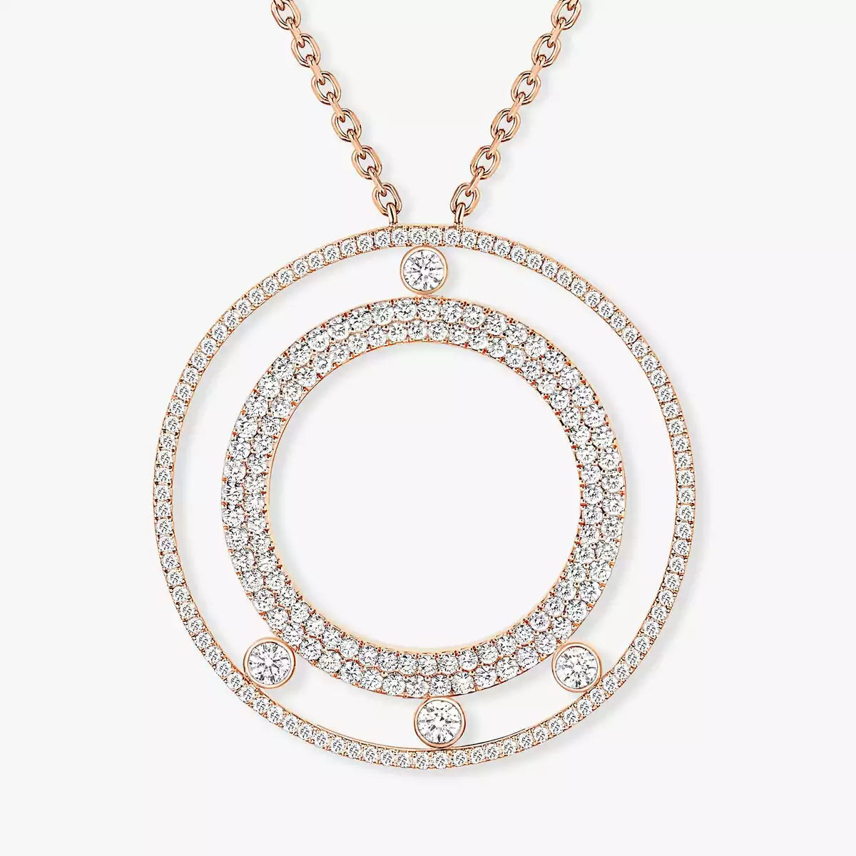 [Polaidi Jewelry]Move Romane Long Pave_-Set Diamond Necklace