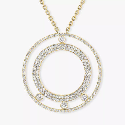 [Polaidi Jewelry]Move Romane Long Pave_-Set Diamond Necklace