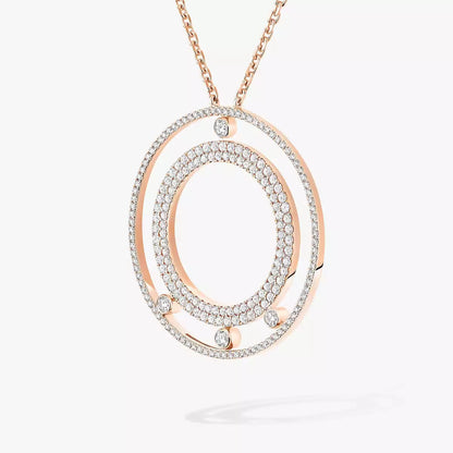 [Polaidi Jewelry]Move Romane Long Pave_-Set Diamond Necklace
