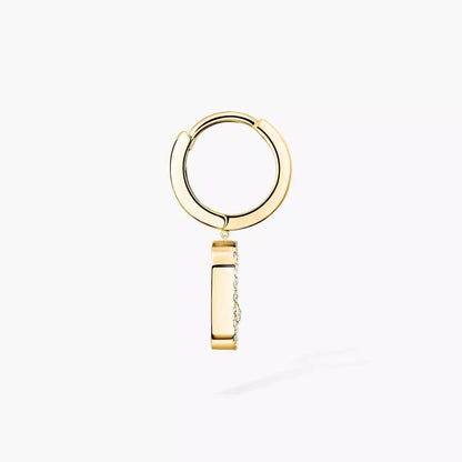 [Polaidi Jewelry]Move Uno Single Diamond Hoop Earring