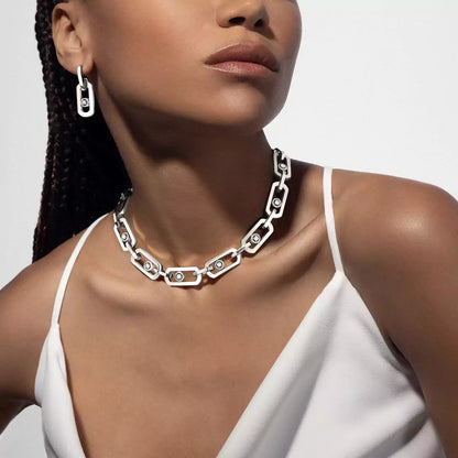 [Polaidi Jewelry] So Move XL Diamond Hoop Earring
