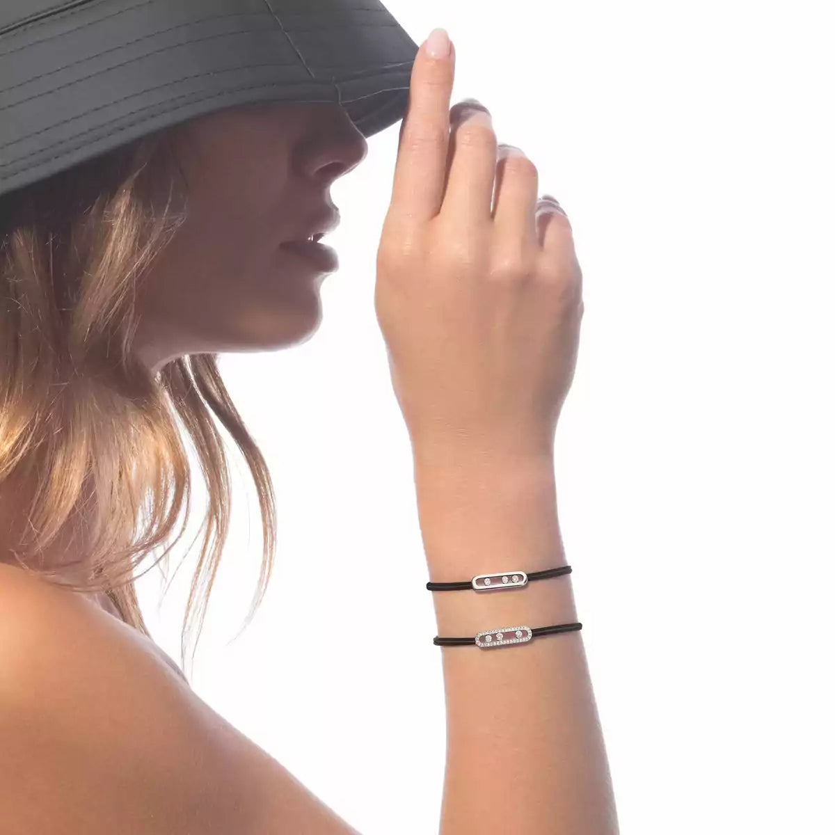 [Polaidi Jewelry]Messika Care(s) pink cord pav¨¦ bracelet