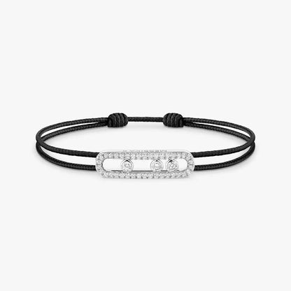 [Polaidi Jewelry]Messika Care(s) pink cord pav¨¦ bracelet