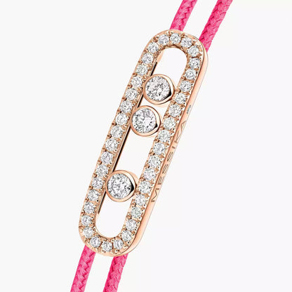 [Polaidi Jewelry]Messika Care(s) pink cord pav¨¦ bracelet