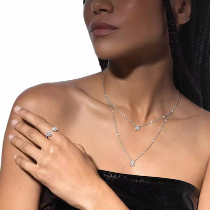 [Polaidi Jewelry]Diamond Necklace My Twin 2 Rows