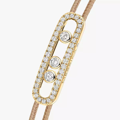 [Polaidi Jewelry]Messika Care(s) pink cord pav¨¦ bracelet