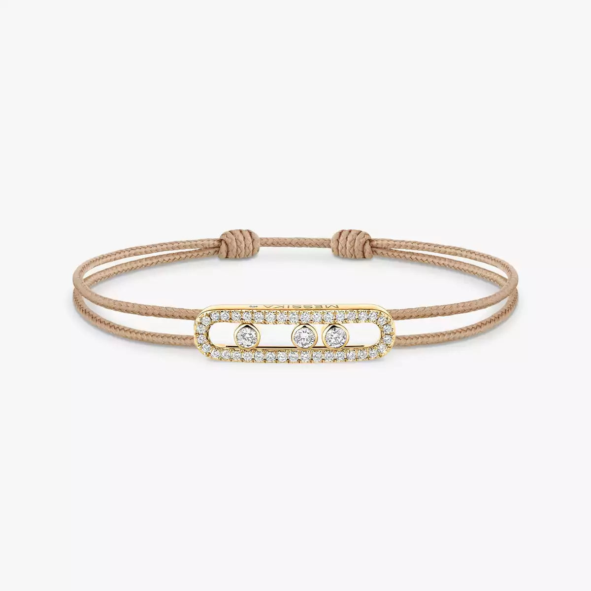 [Polaidi Jewelry]Messika Care(s) pink cord pav¨¦ bracelet