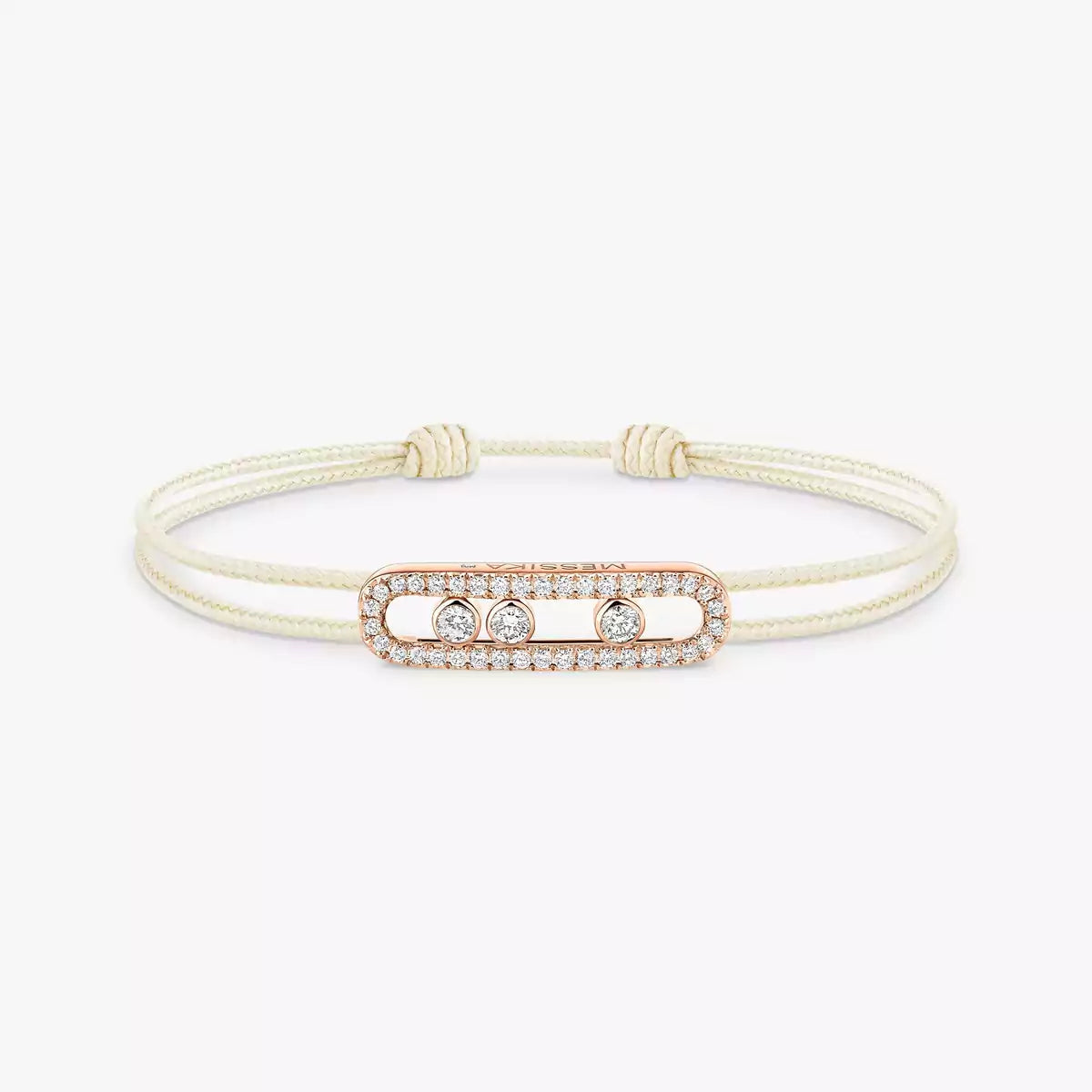 [Polaidi Jewelry]Messika Care(s) pink cord pav¨¦ bracelet