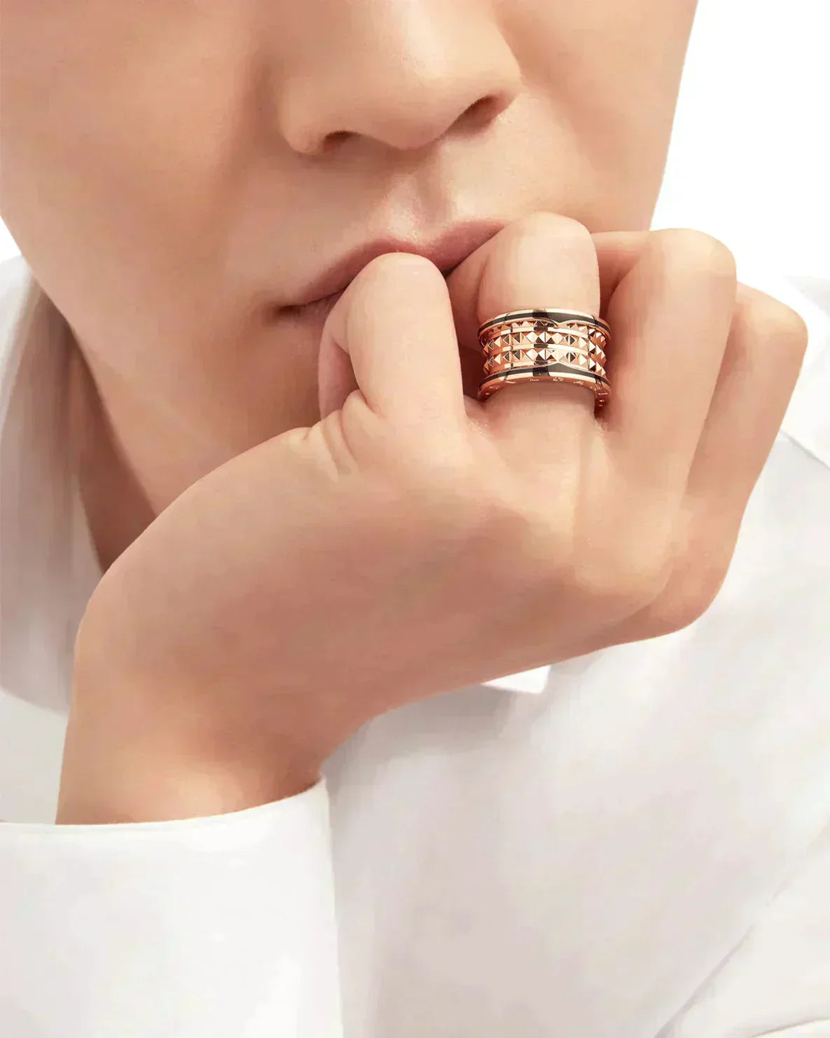 [：Polaidi]ZERO 1 ROCK BLACK CERAMIC PINK GOLD LARGE MODEL