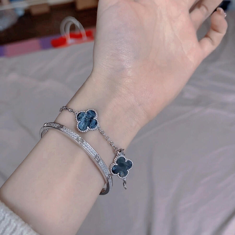 [：Polaidi Jewelry]クローバー 5モチーフ ピーターサイト シルバー ブレスレット