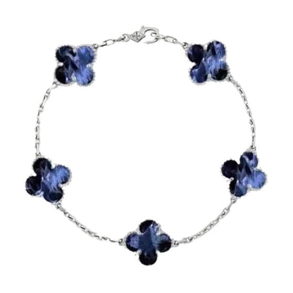 [：Polaidi Jewelry]クローバー 5モチーフ ピーターサイト シルバー ブレスレット