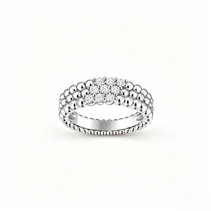 [Polaidi Jewelry] THREE-ROW DIAMOND RING