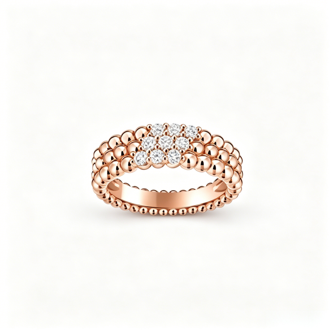 [Polaidi Jewelry] THREE-ROW DIAMOND RING