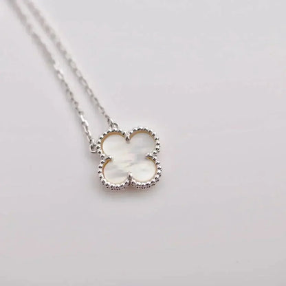 [：Polaidi Jewelry]CLOVER 15MM WHITE MOTHER-OF-PEARL SILVER