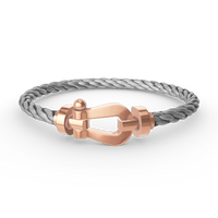 [Perlaura Jewelry ]FORCE LARGE HORSESHOE NO DIAMOND BRACELET ROSE GOLD