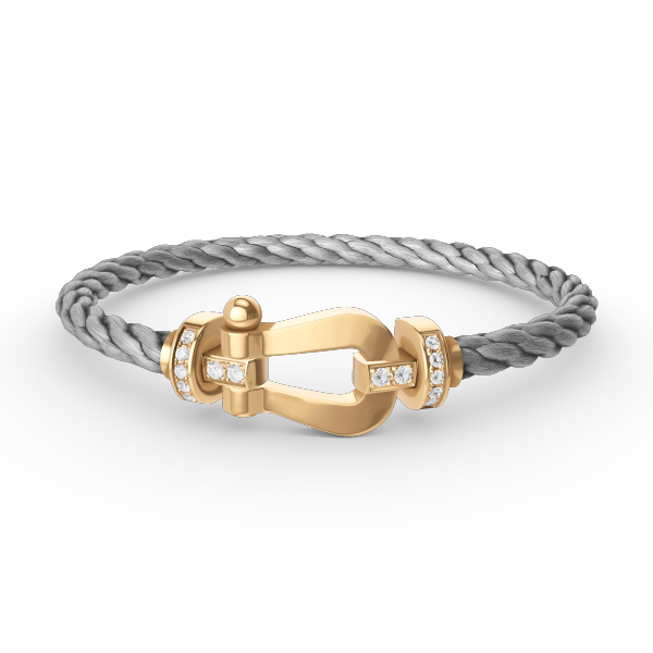 [Polaidi Jewelry]FORCE LARGE HORSESHOE HALF DIAMOND BRACELET GOLD