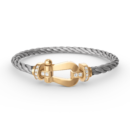 [：Polaidi Jewelry]FORCE LARGE HORSESHOE HALF DIAMOND BRACELET GOLD