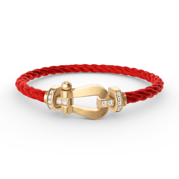 [Polaidi Jewelry]FORCE LARGE HORSESHOE HALF DIAMOND BRACELET GOLD