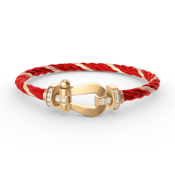 [Polaidi Jewelry]FORCE LARGE HORSESHOE HALF DIAMOND BRACELET GOLD