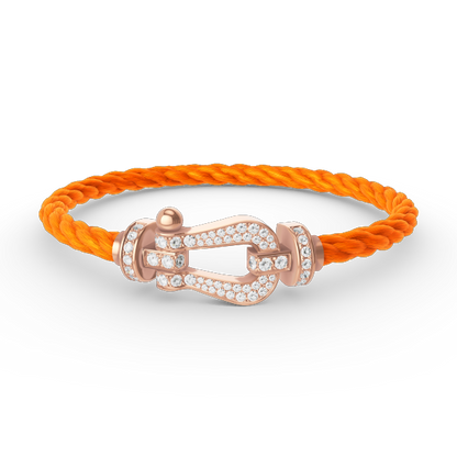 [Polaidi Jewelry]FORCE LARGE HORSESHOE FULL DIAMOND BRACELET ROSE GOLD