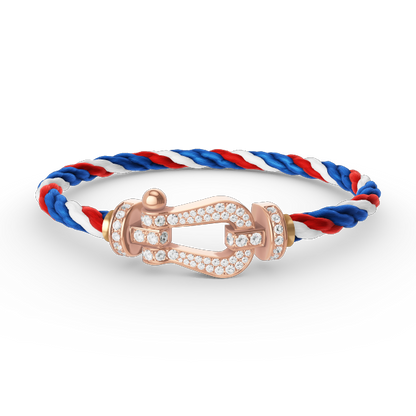 [Polaidi Jewelry]FORCE LARGE HORSESHOE FULL DIAMOND BRACELET ROSE GOLD