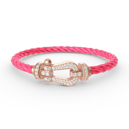 [：Polaidi Jewelry]FORCE LARGE HORSESHOE FULL DIAMOND BRACELET ROSE GOLD
