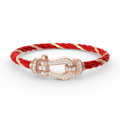 [Polaidi Jewelry]FORCE LARGE HORSESHOE FULL DIAMOND BRACELET ROSE GOLD