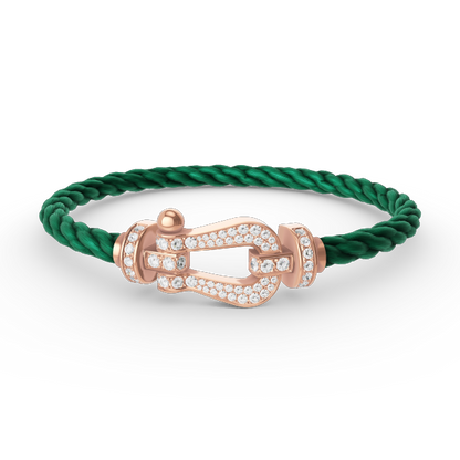 [Polaidi Jewelry]FORCE LARGE HORSESHOE FULL DIAMOND BRACELET ROSE GOLD