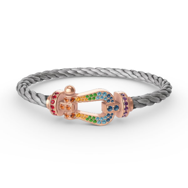 [：Polaidi Jewelry]ホースシュー カラードダイヤモンドブレスレット ローズゴールド