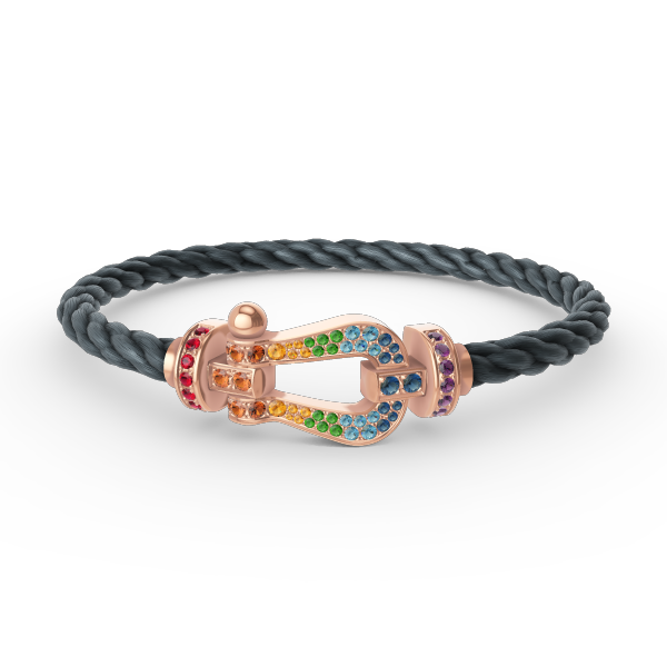 [：Polaidi Jewelry]ホースシュー カラードダイヤモンドブレスレット ローズゴールド