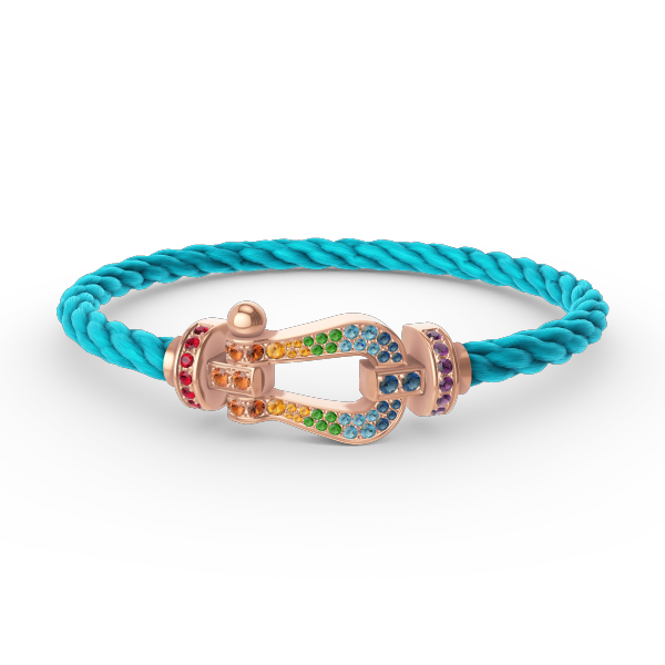 [：Polaidi Jewelry]ホースシュー カラードダイヤモンドブレスレット ローズゴールド