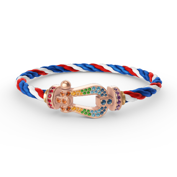 [：Polaidi Jewelry]ホースシュー カラードダイヤモンドブレスレット ローズゴールド