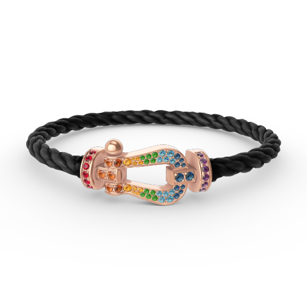 [：Polaidi Jewelry]ホースシュー カラードダイヤモンドブレスレット ローズゴールド
