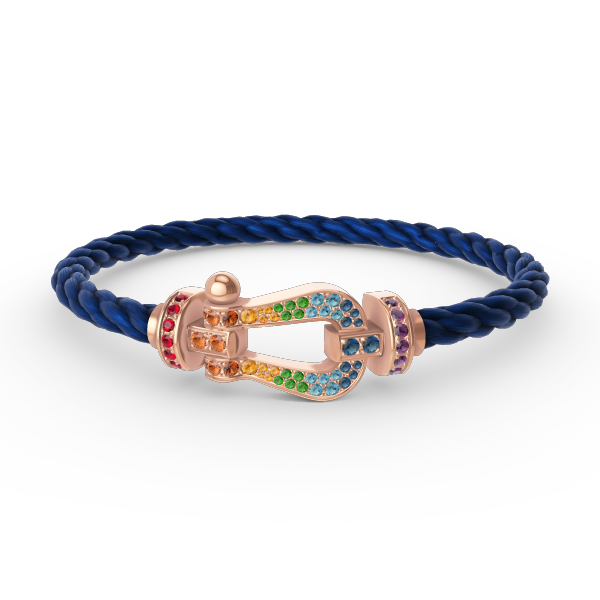 [：Polaidi Jewelry]ホースシュー カラードダイヤモンドブレスレット ローズゴールド