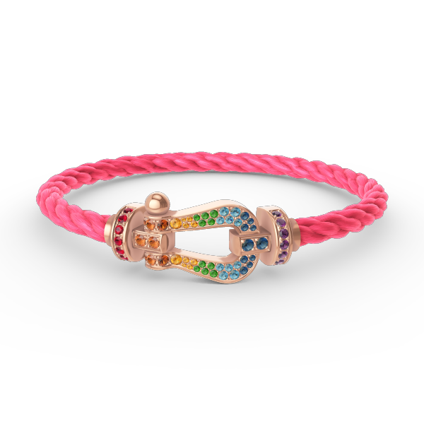 [：Polaidi Jewelry]ホースシュー カラードダイヤモンドブレスレット ローズゴールド