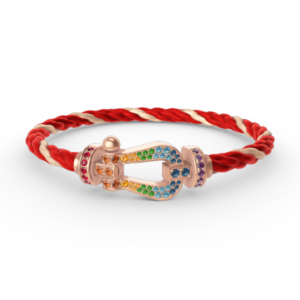 [：Polaidi Jewelry]ホースシュー カラードダイヤモンドブレスレット ローズゴールド