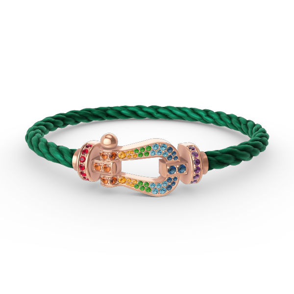[：Polaidi Jewelry]ホースシュー カラードダイヤモンドブレスレット ローズゴールド