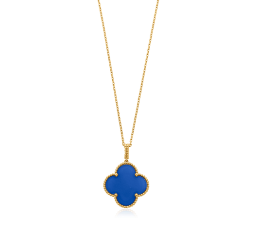 [Polaidi Jewelry]CLOVER 25MM NECKLACE TURQUOISE ROSE GOLD